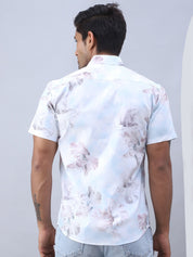 Printed Cotton Casual Shirt For Men - SF_973Blue_S