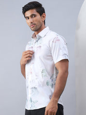 Printed Cotton Casual Shirt For Men - SF_973Green_S
