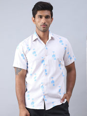Printed Cotton Casual Shirt For Men - SF_977Cream_S