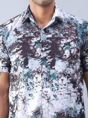 Printed Cotton Casual Shirt For Men - SF_974Green_S
