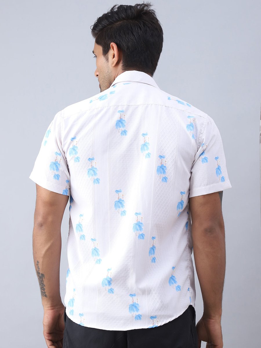 Printed Cotton Casual Shirt For Men - SF_977Cream_S