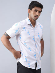 Printed Cotton Casual Shirt For Men - SF_977Cream_S