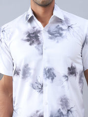 Printed Cotton Casual Shirt For Men - SF_973Grey_S