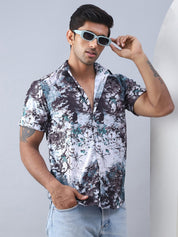 Printed Cotton Casual Shirt For Men - SF_974Green_S