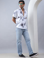 Printed Cotton Casual Shirt For Men - SF_973Grey_S