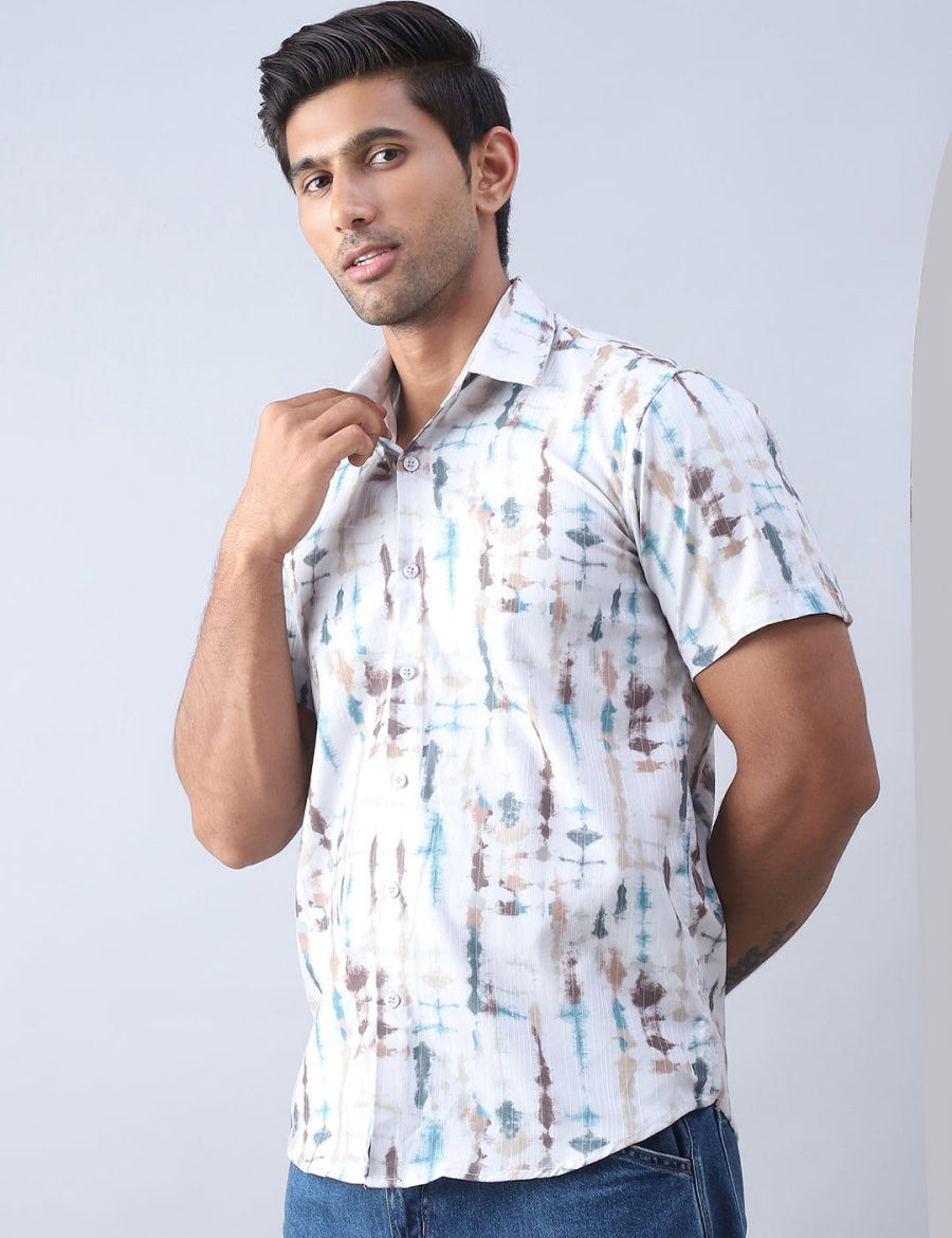 Printed Cotton Casual Shirt For Men - SF_973Multi_S