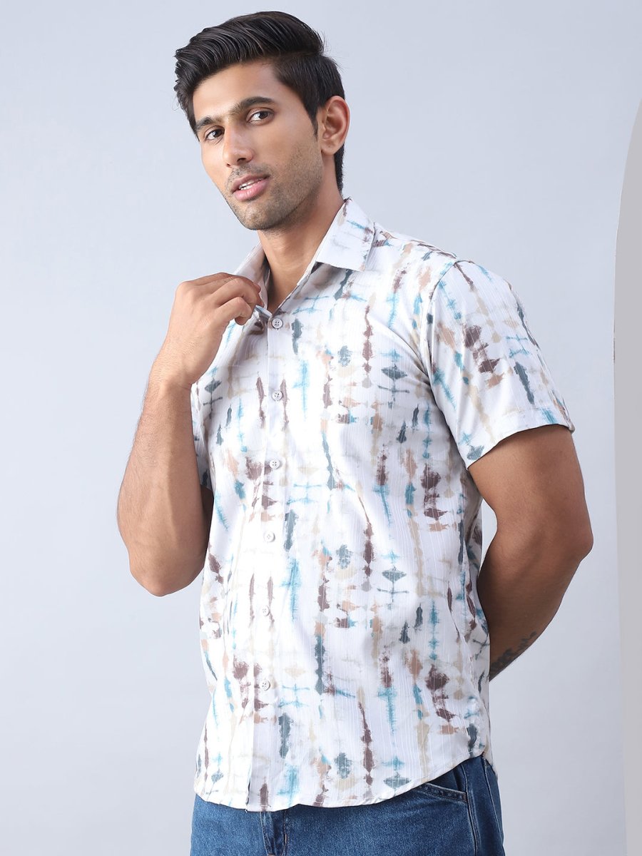 Printed Cotton Casual Shirt For Men - SF_973Multi_S