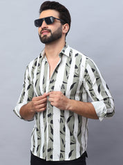 Printed Cotton Casual Shirt For Men - SF_986Pista_S