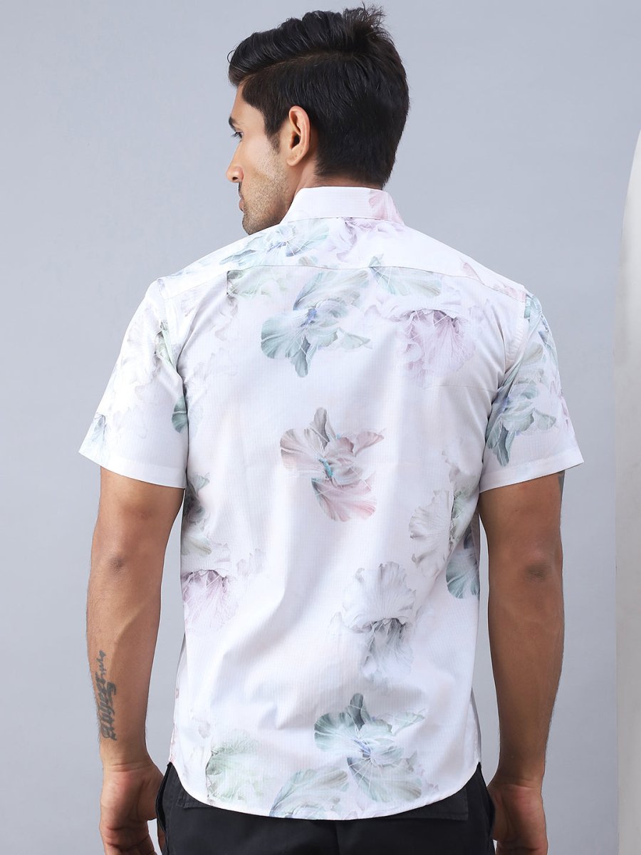 Printed Cotton Casual Shirt For Men - SF_973Green_S