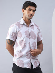 Printed Cotton Casual Shirt For Men - SF_977Magenta_S