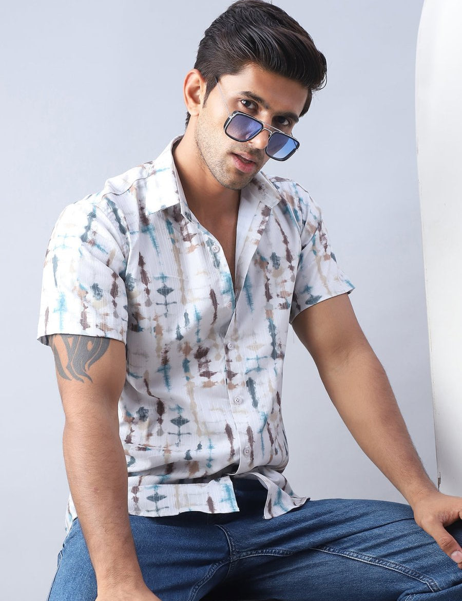 Printed Cotton Casual Shirt For Men - SF_973Multi_S