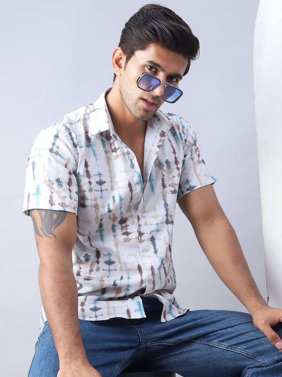 Printed Cotton Casual Shirt For Men - SF_973Multi_S