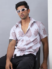 Printed Cotton Casual Shirt For Men - SF_977Magenta_S