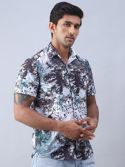 Printed Cotton Casual Shirt For Men - SF_974Green_S