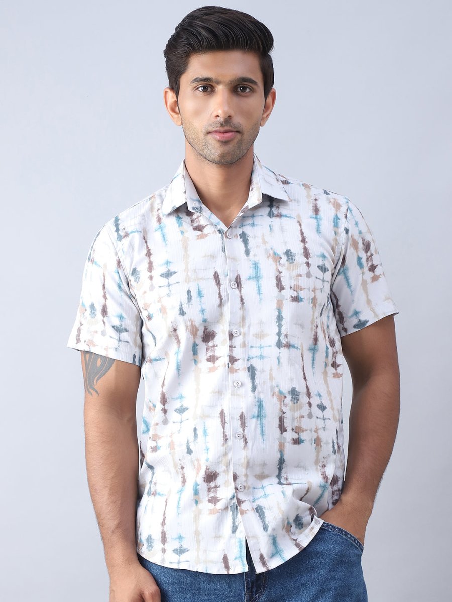Printed Cotton Casual Shirt For Men - SF_973Multi_S