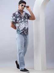 Printed Cotton Casual Shirt For Men - SF_974Green_S