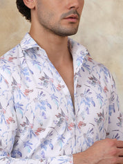 Printed Cotton Casual Shirt for Mens. - SF_945Blue_S