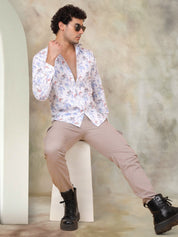 Printed Cotton Casual Shirt for Mens. - SF_945Blue_S
