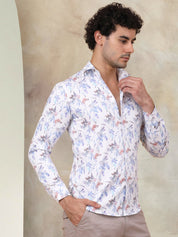 Printed Cotton Casual Shirt for Mens. - SF_945Blue_S