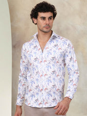 Printed Cotton Casual Shirt for Mens. - SF_945Blue_S