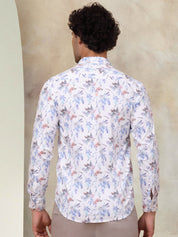 Printed Cotton Casual Shirt for Mens. - SF_945Blue_S