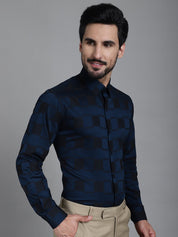 Printed Formal Shirt - SF_901Peacock_S