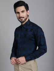 Printed Formal Shirt - SF_901Peacock_S