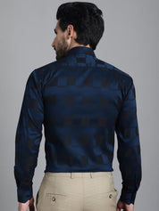 Printed Formal Shirt - SF_901Peacock_S