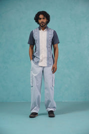 Printed Half Sleeve Lycra Shirt for Men - SF_916Charcoal_S