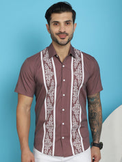 Printed Party Shirt for Men - SF_918Magenta_S