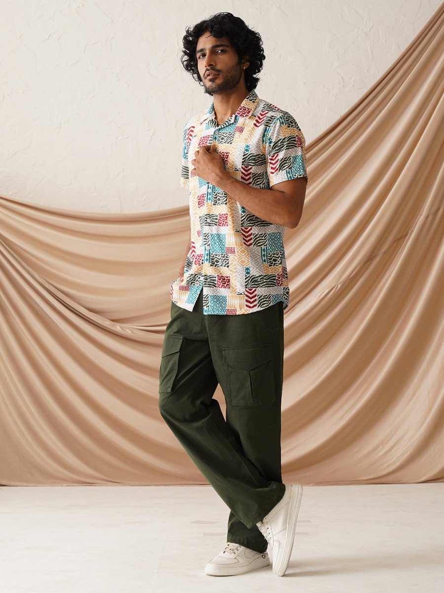 Printed Party Shirt for Men - SF_971Multi_S