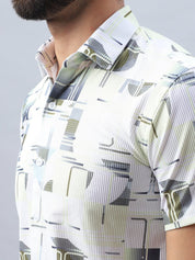 Printed Party Shirt for Men - SF_981Lime_S