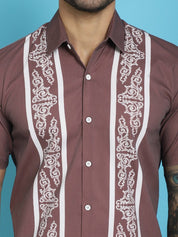 Printed Party Shirt for Men - SF_918Magenta_S