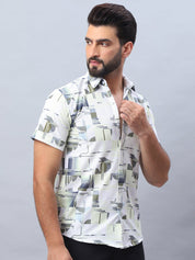 Printed Party Shirt for Men - SF_981Lime_S