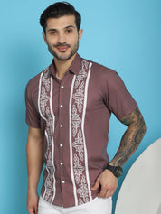 Printed Party Shirt for Men - SF_918Magenta_S