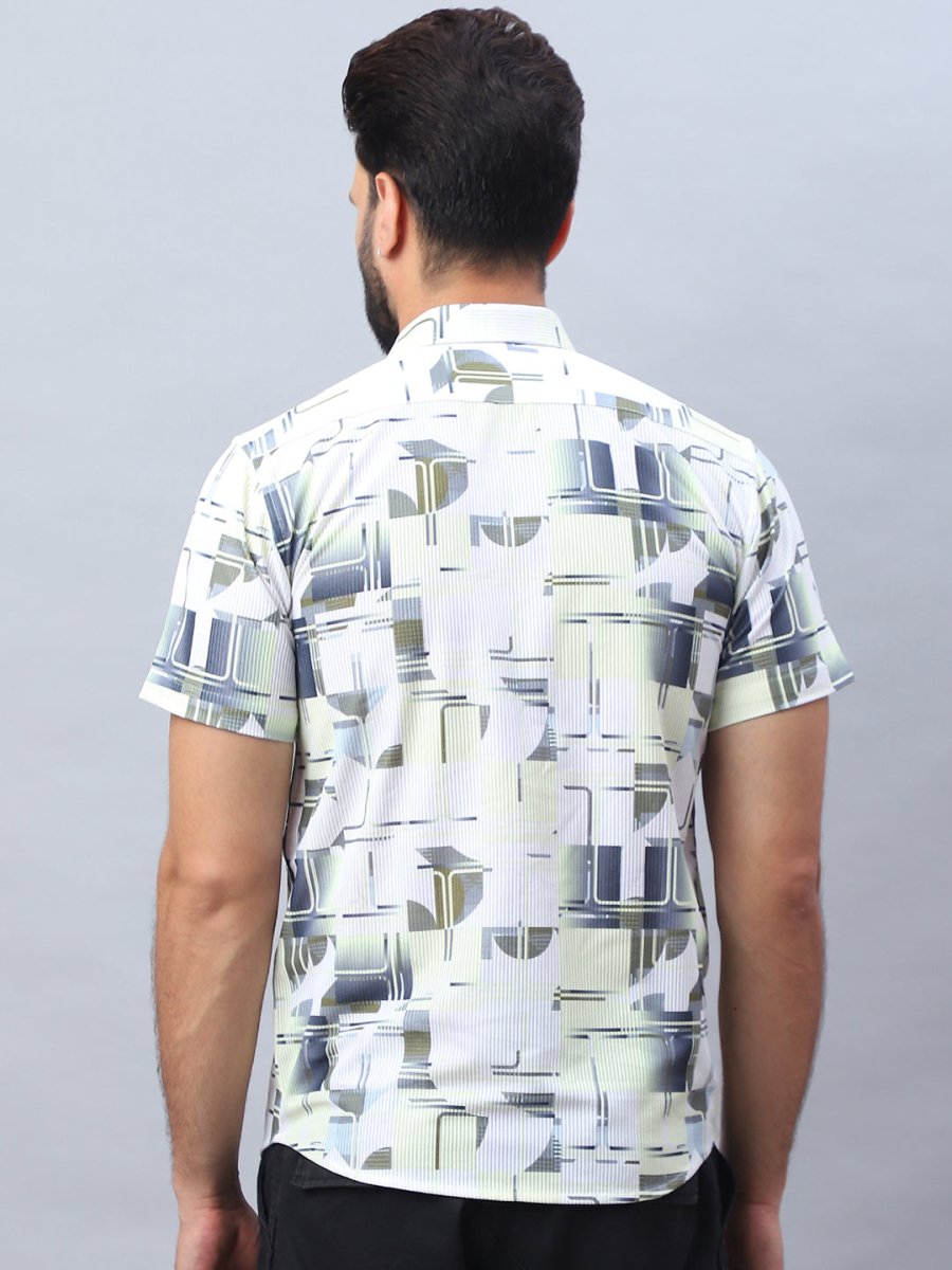 Printed Party Shirt for Men - SF_981Lime_S