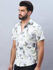 Printed Party Shirt for Men - SF_981Lime_S
