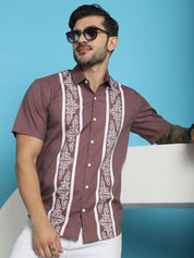 Printed Party Shirt for Men - SF_918Magenta_S
