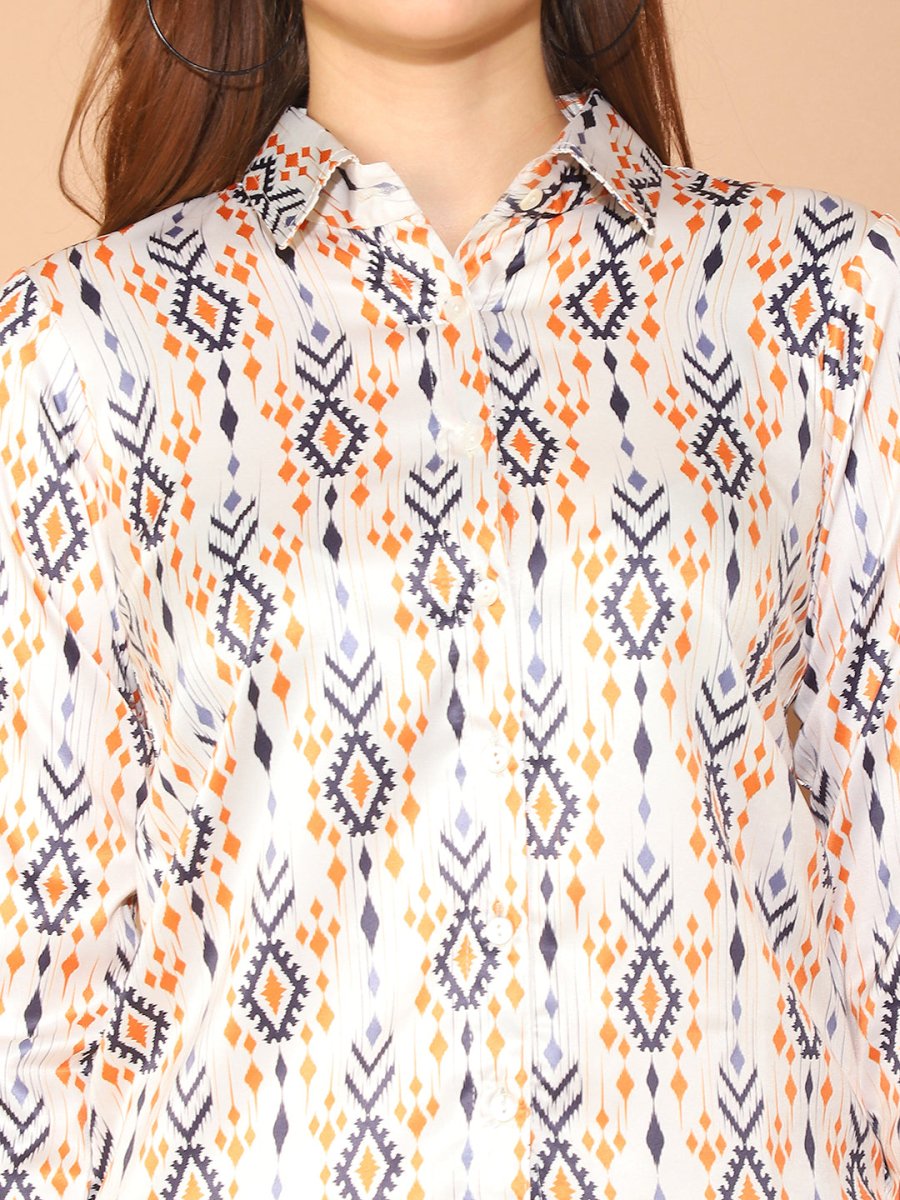 Printed Top and Palazzo Co-ords Set for Women - JNCS_3014White_XS