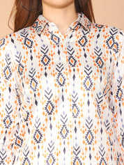Printed Top and Palazzo Co-ords Set for Women - JNCS_3014White_XS