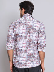 Purple Printed Party Shirt for Men - SF_9021Purple_S