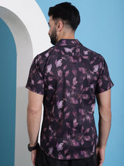Purple Printed Party Shirt for Men - SF_940Purple_S