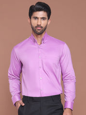 Purple Solid Cotton Formal Shirt for Men - SF_9042Purple_S