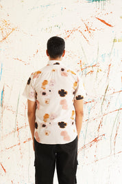 Red Printed Party Shirt for Men - SF_934Peach_S