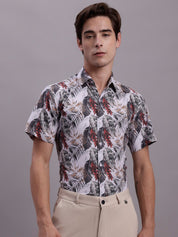 Red Printed Party Shirt for Men - SF_885Red_S