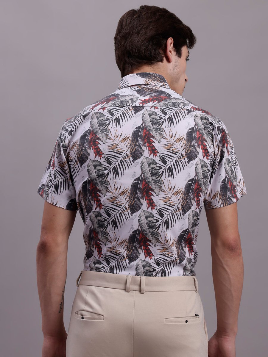 Red Printed Party Shirt for Men - SF_885Red_S