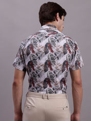 Red Printed Party Shirt for Men - SF_885Red_S