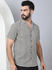 Self Design Cotton Casual Shirt for Men - SF_965Black_S