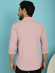 Self Design Cotton Formal Shirt for Men - SF_904Magenta_S