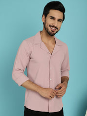 Self Design Cotton Formal Shirt for Men - SF_904Magenta_S